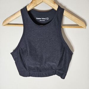 Outdoor Voices Athena Crop Top Sports Bra Black Women's S Small